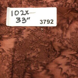 Quilt Cotton Batik Fabric Material - 102" x 33" Brown #3792